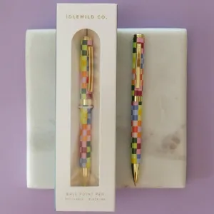Idlewild Co. | Rainbow Check Ballpoint Luxe Pen