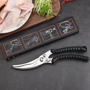 Importikaah Chicken Bone Scissors: Multi-functional Stainless Steel, Sharp Blades, Semi-Automatic for Poultry and Fish