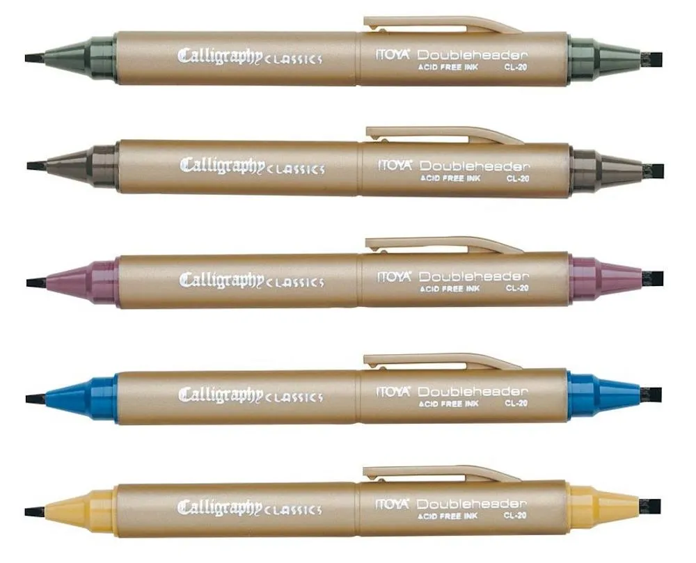 Itoya Calligraphy Double-Ended Markers 6pk Classics