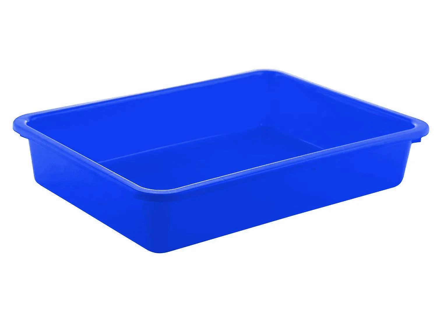 Kuber Industries Plastic 2 Pieces Medium Size Stationary Office Tray, File Tray, Document Tray, Paper Tray A4 Documents/Papers/Letters/folders Holder Desk Organizer (Blue & Red) CTKTC134827