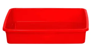 Kuber Industries Plastic Large Size Stationary Office Tray, File Tray, Document Tray, Paper Tray A4 Documents/Papers/Letters/folders Holder Desk Organizer (Red)-CTKTC042812