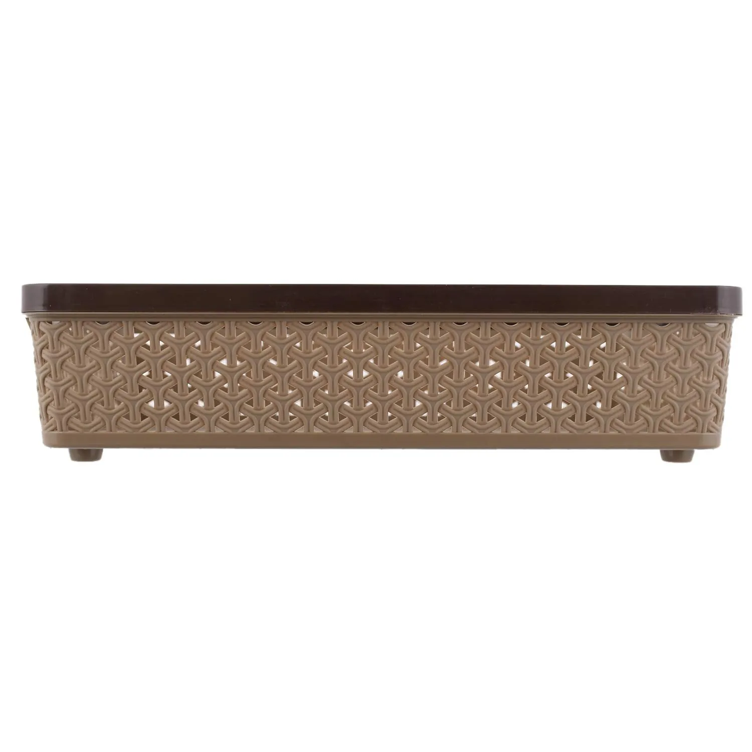 Kuber Industries Plastic Solitaire Stationary Office Tray, File Tray, Document Tray, Paper Tray A4 Documents/Papers/Letters/folders Holder Desk Organizer (Coffee)