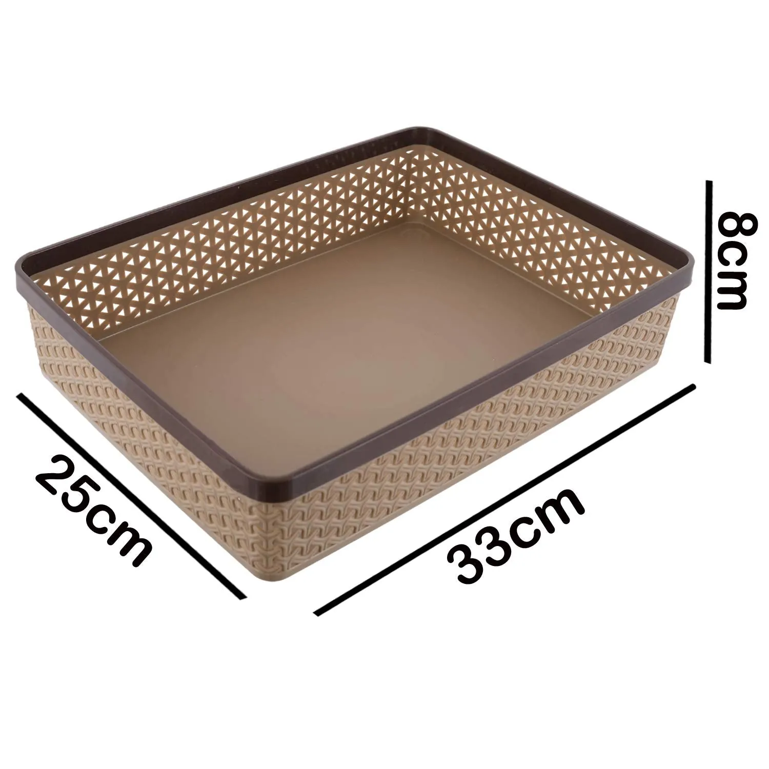 Kuber Industries Plastic Solitaire Stationary Office Tray, File Tray, Document Tray, Paper Tray A4 Documents/Papers/Letters/folders Holder Desk Organizer (Coffee)