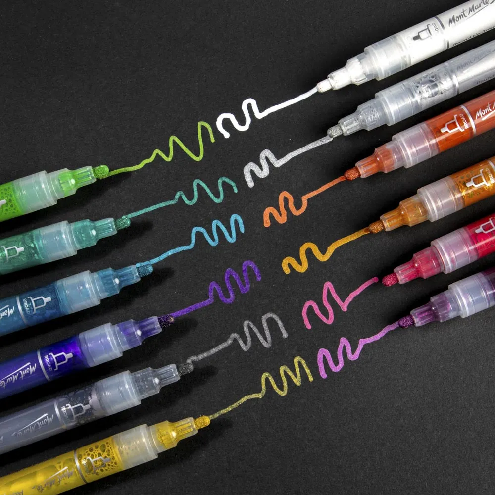 Metallic Acrylic Paint Pens Broad Tip Signature 12pc