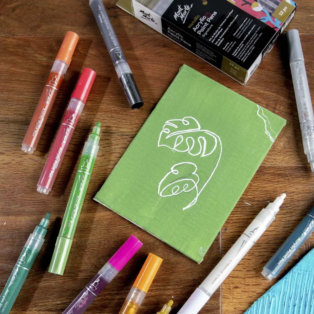 Metallic Acrylic Paint Pens Broad Tip Signature 12pc