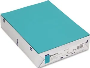Mohawk Brite-Hue Multipurpose Colored Paper 24 Lb. 8-1/2 Inch  X 11 Inch  Sea Blue 500 Sheets Per Ream