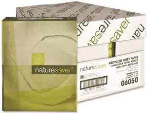 Nature Saver Copy Paper Recycled 20 Lb. 92 Brightness White Legal 8-1/2X14 Inch