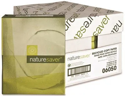 Nature Saver Copy Paper Recycled 20 Lb. 92 Brightness White Legal 8-1/2X14 Inch