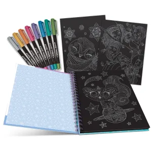 Nebulous Stars Black Pages Coloring Book - Isadora