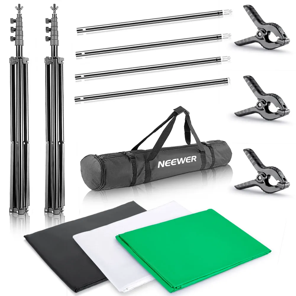 NEEWER 2.6x3m Background Stand Support System with Backdrop
