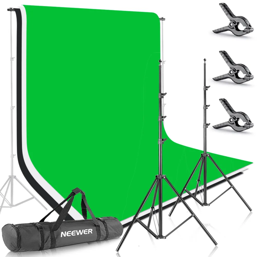 NEEWER 2.6x3m Background Stand Support System with Backdrop