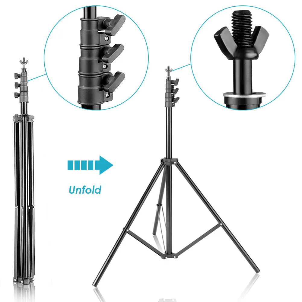 NEEWER 2.6x3m Background Stand Support System with Backdrop