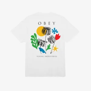 Obey Flowers Papers Scissors T-Shirt - White