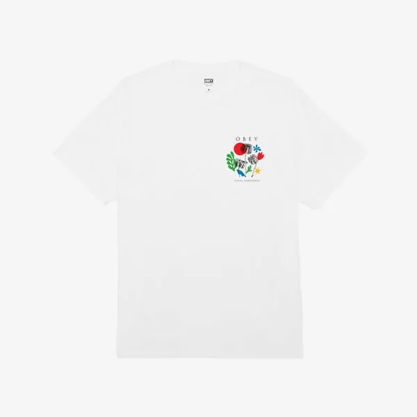 Obey Flowers Papers Scissors T-Shirt - White
