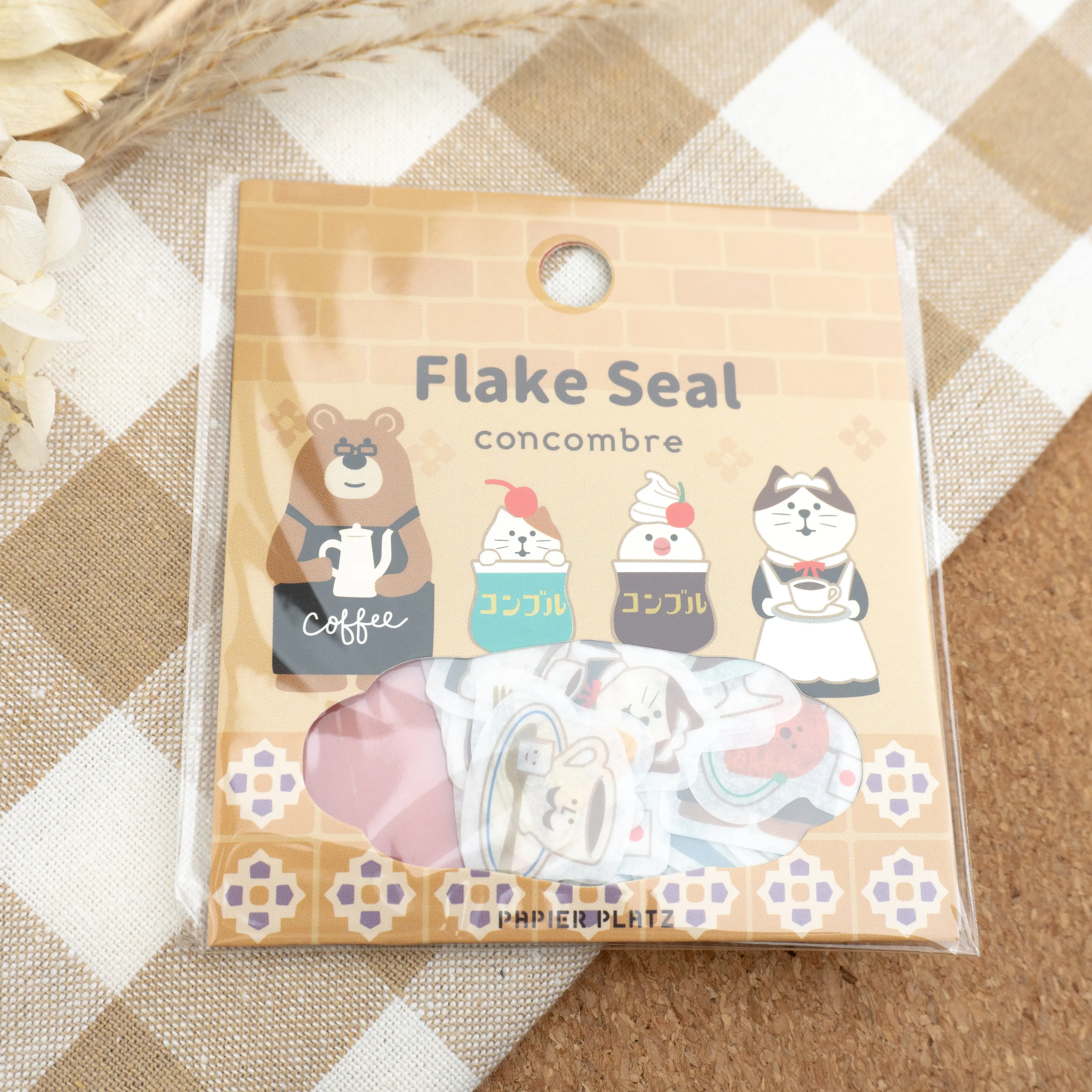 Papier Platz x Concombre Washi Flake Stickers - Coffee Cafe
