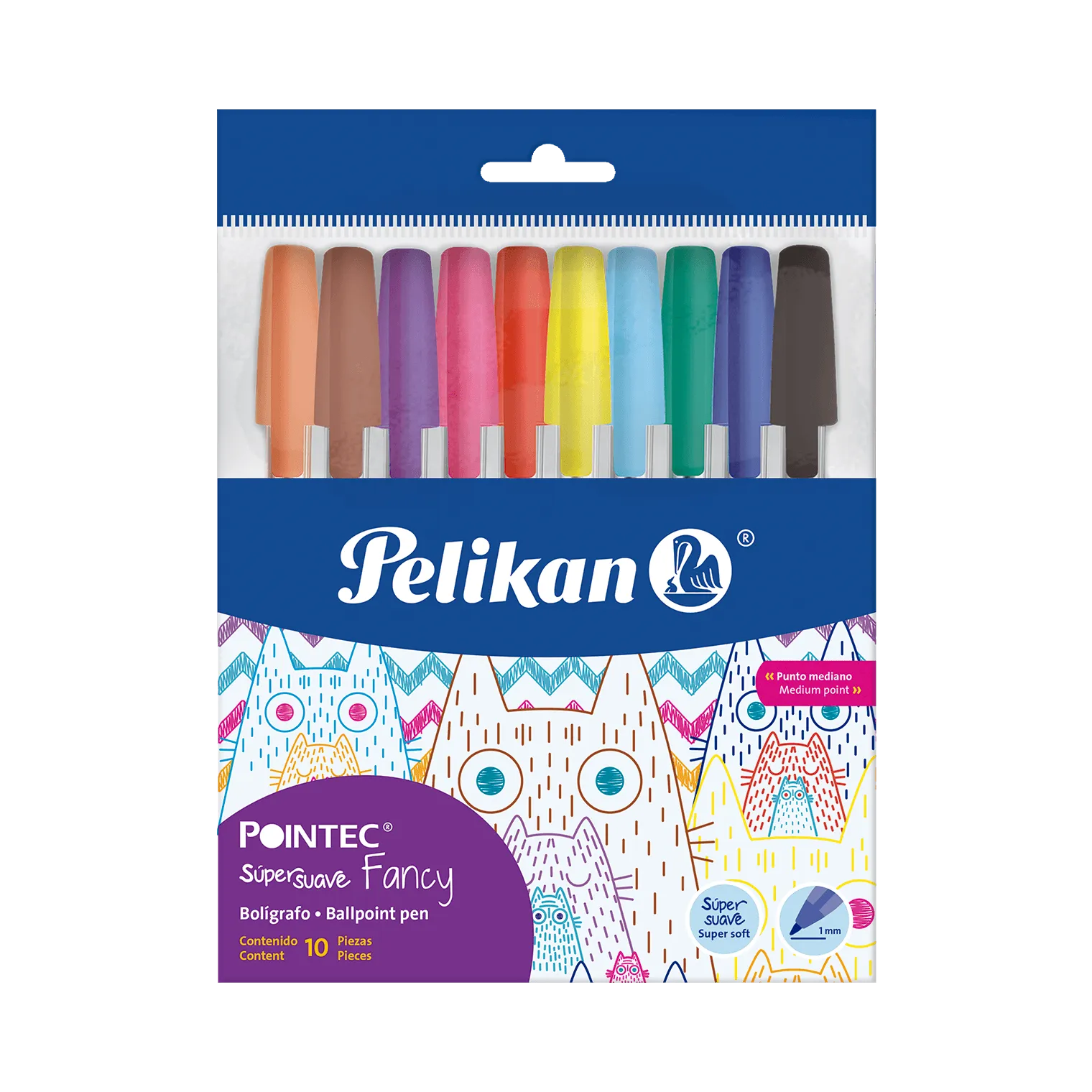 Pelikan 10 Pointec Fancy Ballpoint Pens