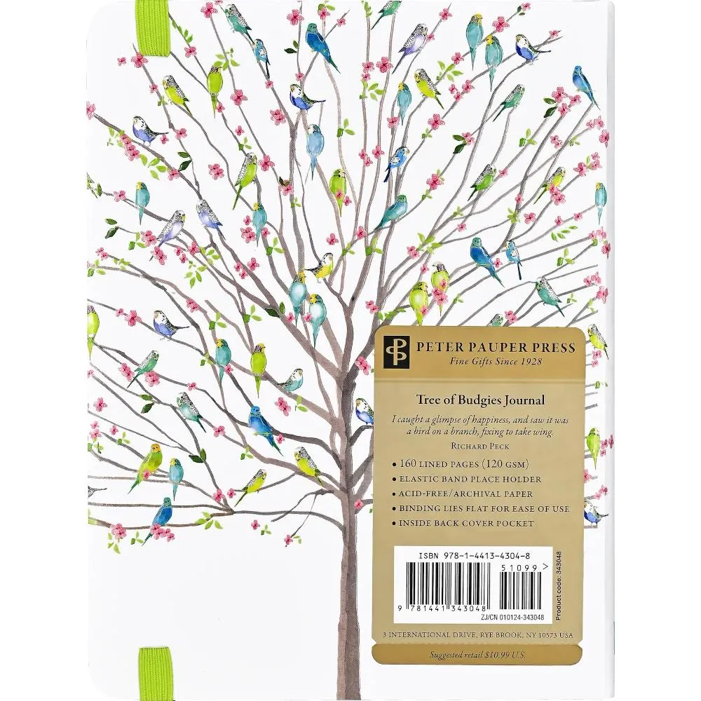 Peter Pauper Press Journal - Tree of Budgies