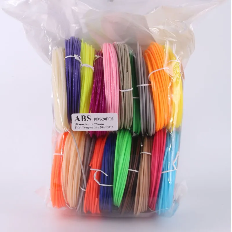 PLA/ABS 3D Pen Filament 10/20 Rolls 10M Diameter 1.75mm 200M Plastic Filament For 3D Pen 3D Printer pen,Color Does Not Repeat