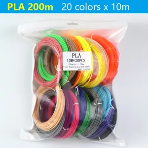 PLA/ABS 3D Pen Filament 10/20 Rolls 10M Diameter 1.75mm 200M Plastic Filament For 3D Pen 3D Printer pen,Color Does Not Repeat