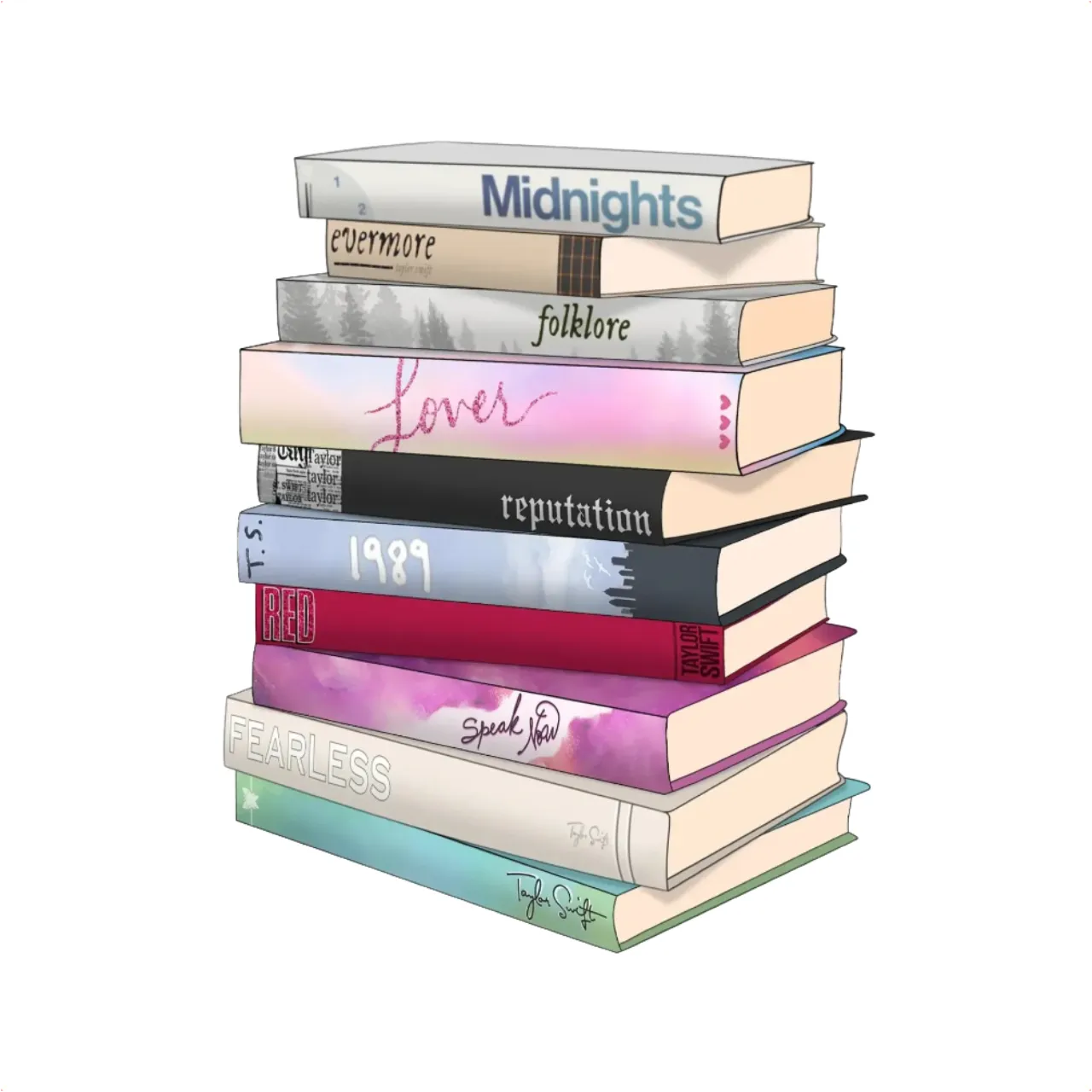 Pop Star Albums As Books Sticker
