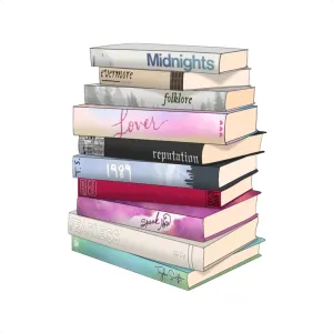 Pop Star Albums As Books Sticker