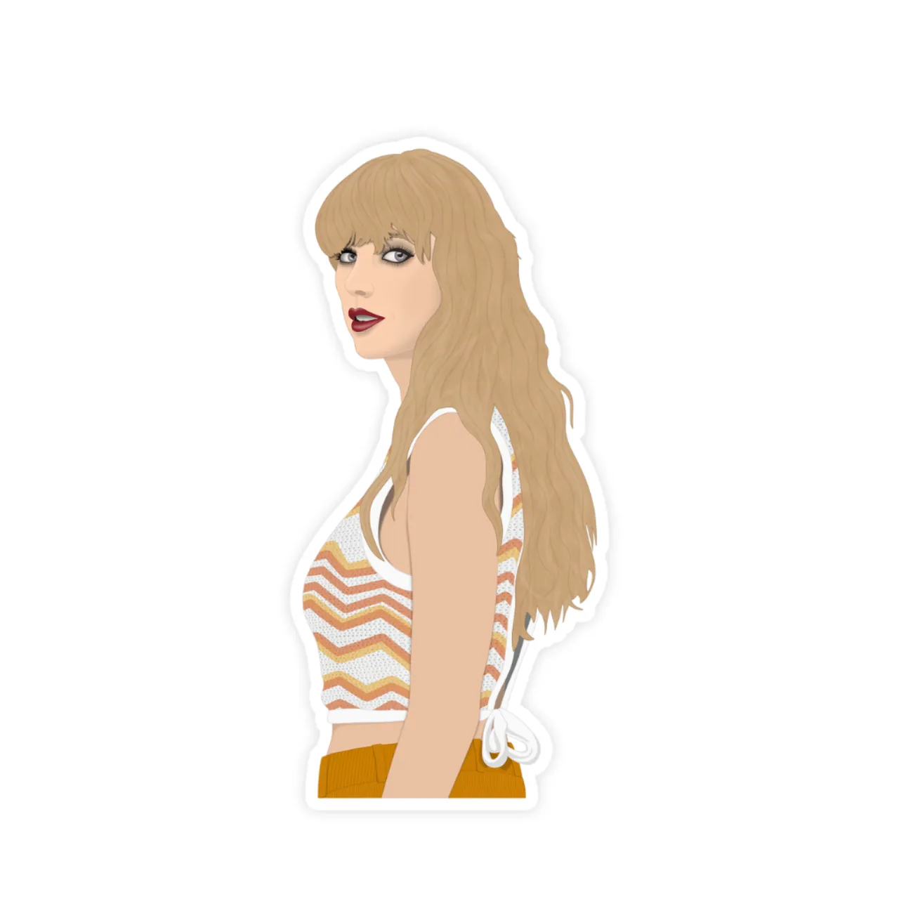 Pop Star Profile Pose Sticker