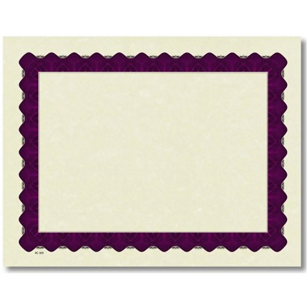 Purple Border Parchment Certificates