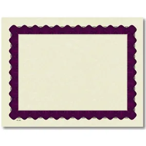 Purple Border Parchment Certificates