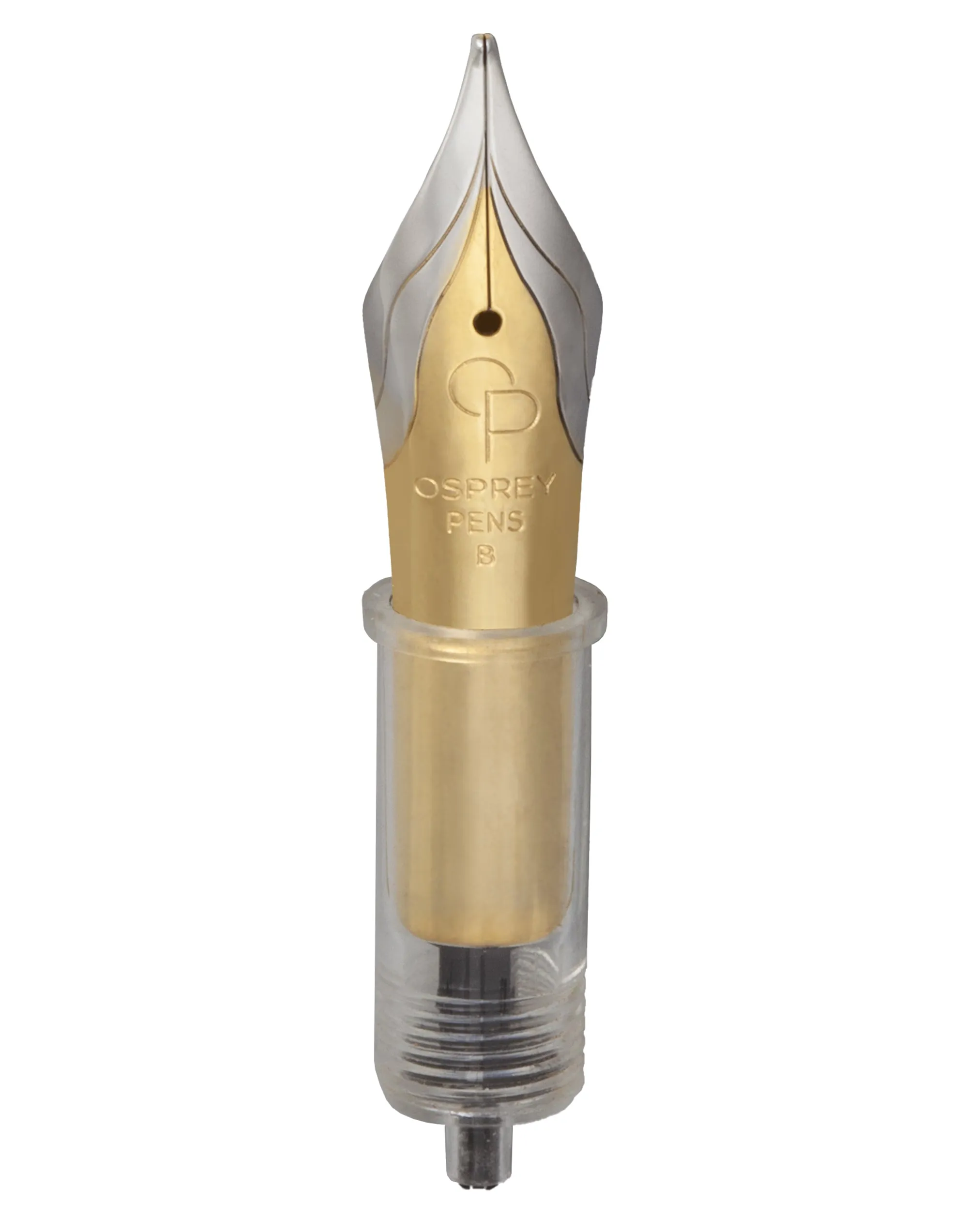 Rainforest Green Scholar - Gold trim with clear end caps
