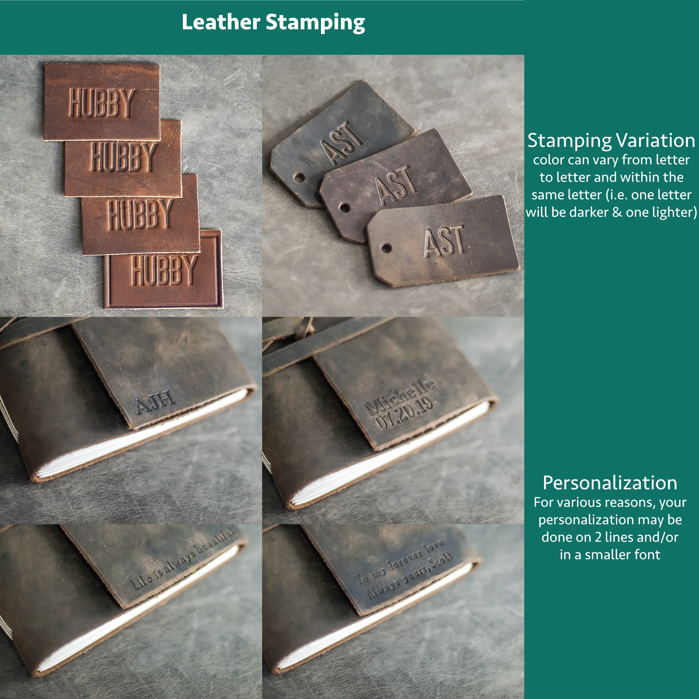 Refillable Personalized Leather Pocket Journal with Professional Elastic Closure