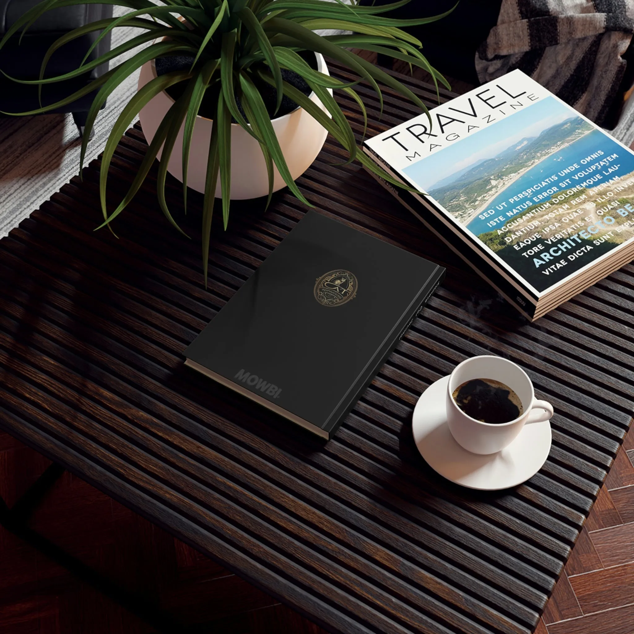 Siamese Cat Notebook - Modern - Cat Inspirations - Hard Backed Journal