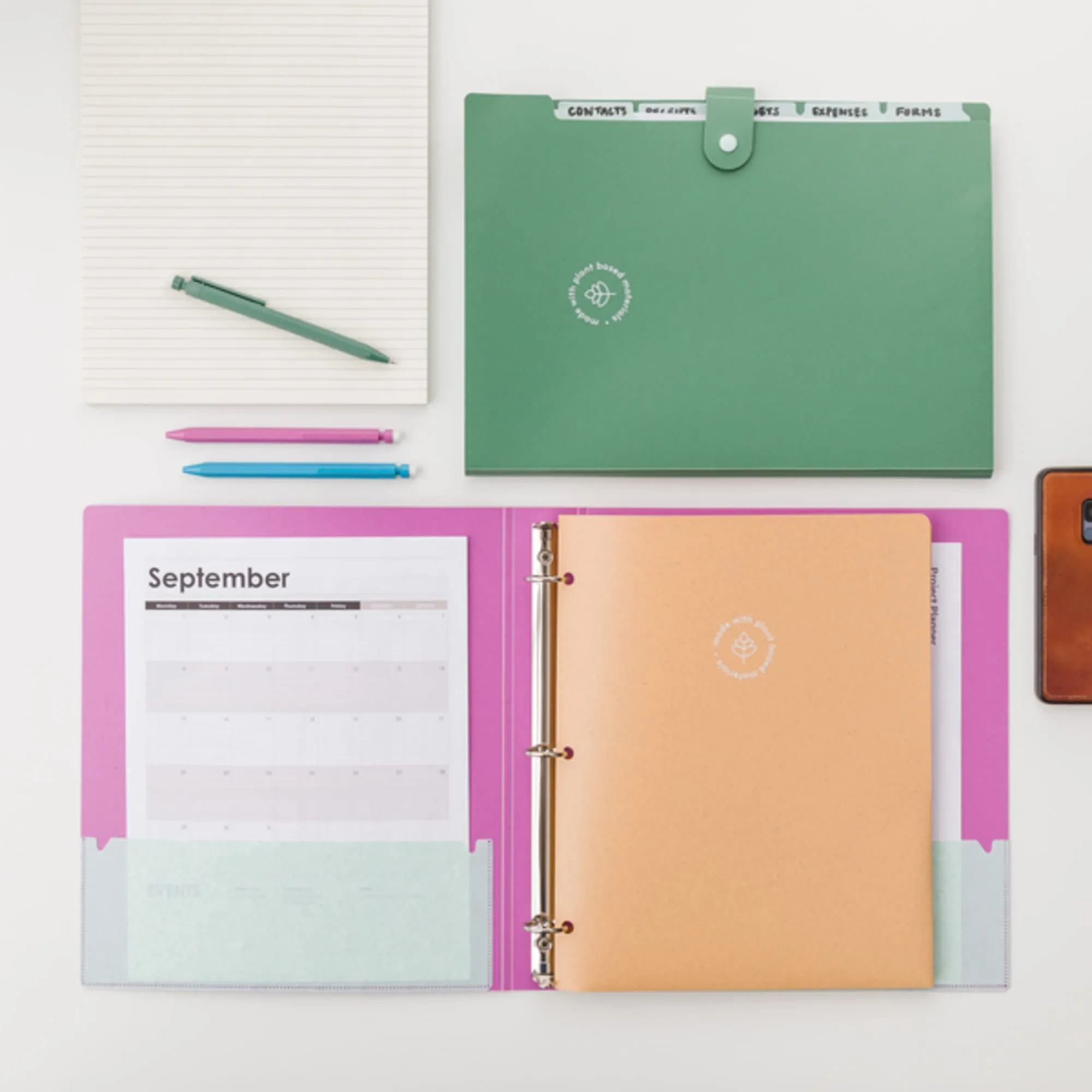 Speckled Bright 6 Pocket Poly Expandable Folder, 3 CT Assorted Colors