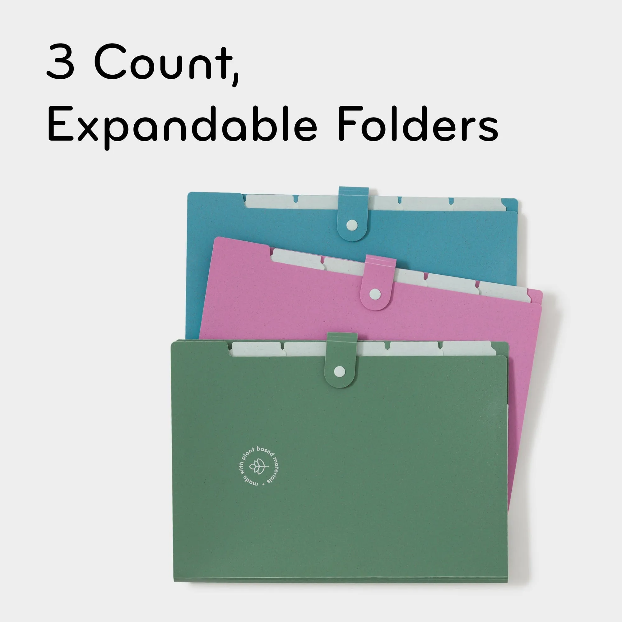 Speckled Bright 6 Pocket Poly Expandable Folder, 3 CT Assorted Colors