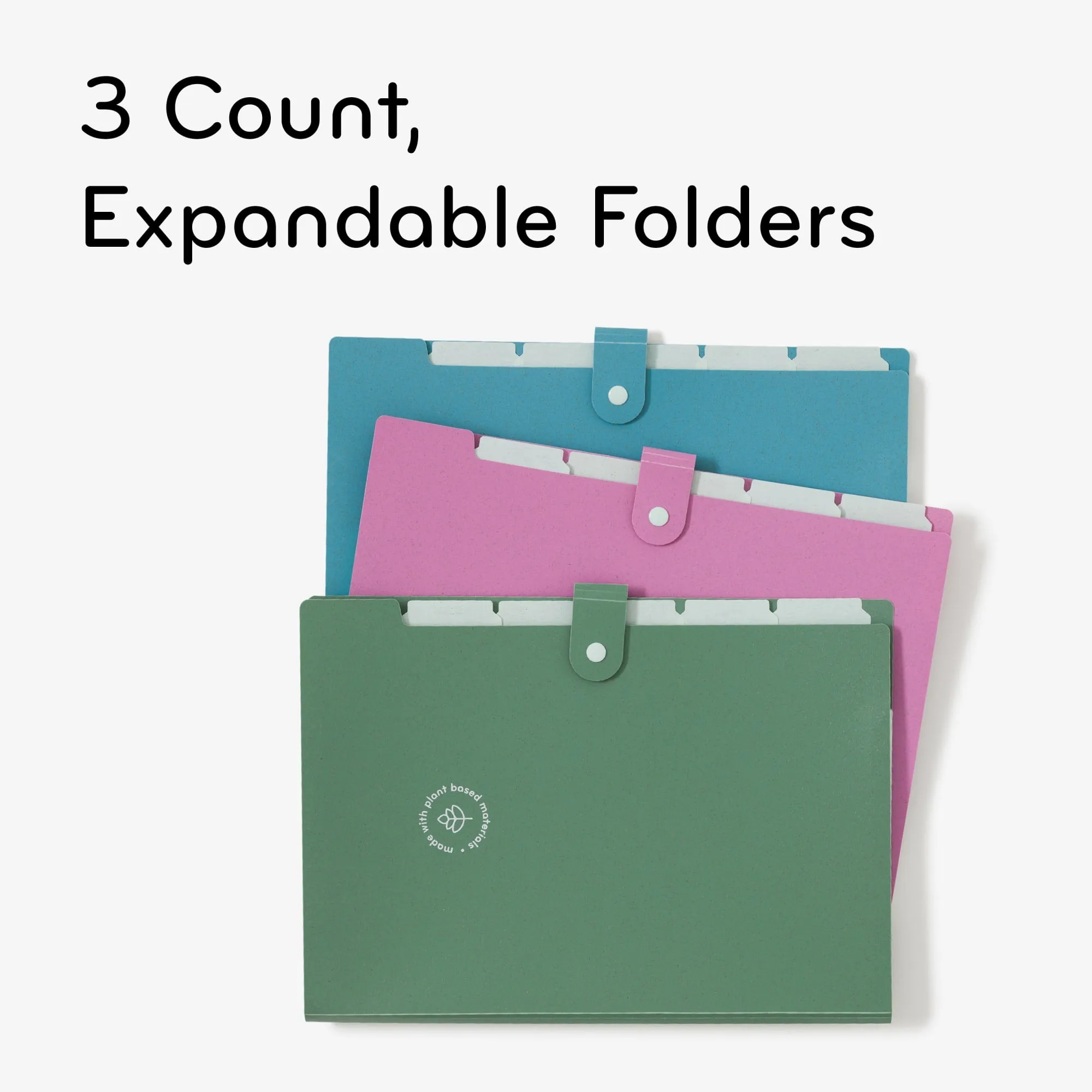 Speckled Bright 6 Pocket Poly Expandable Folder, 3 CT Assorted Colors