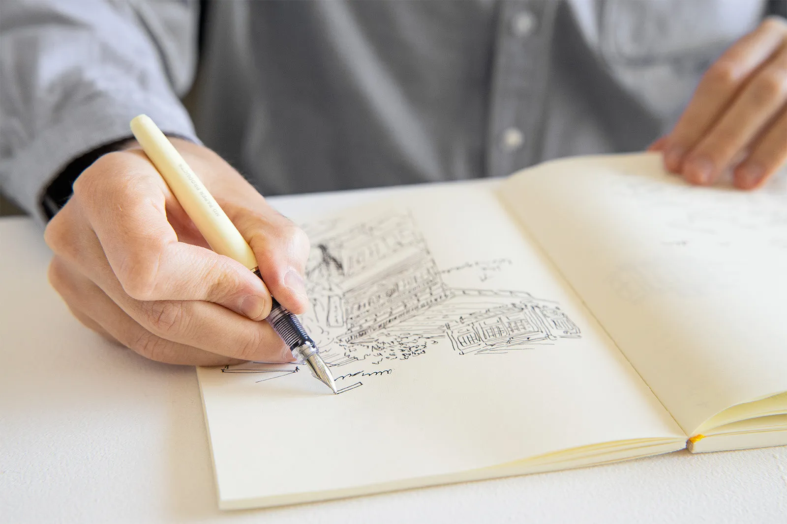 The Midori MD Fountain Pen & MD Notebook Set - Various notebook sizes available