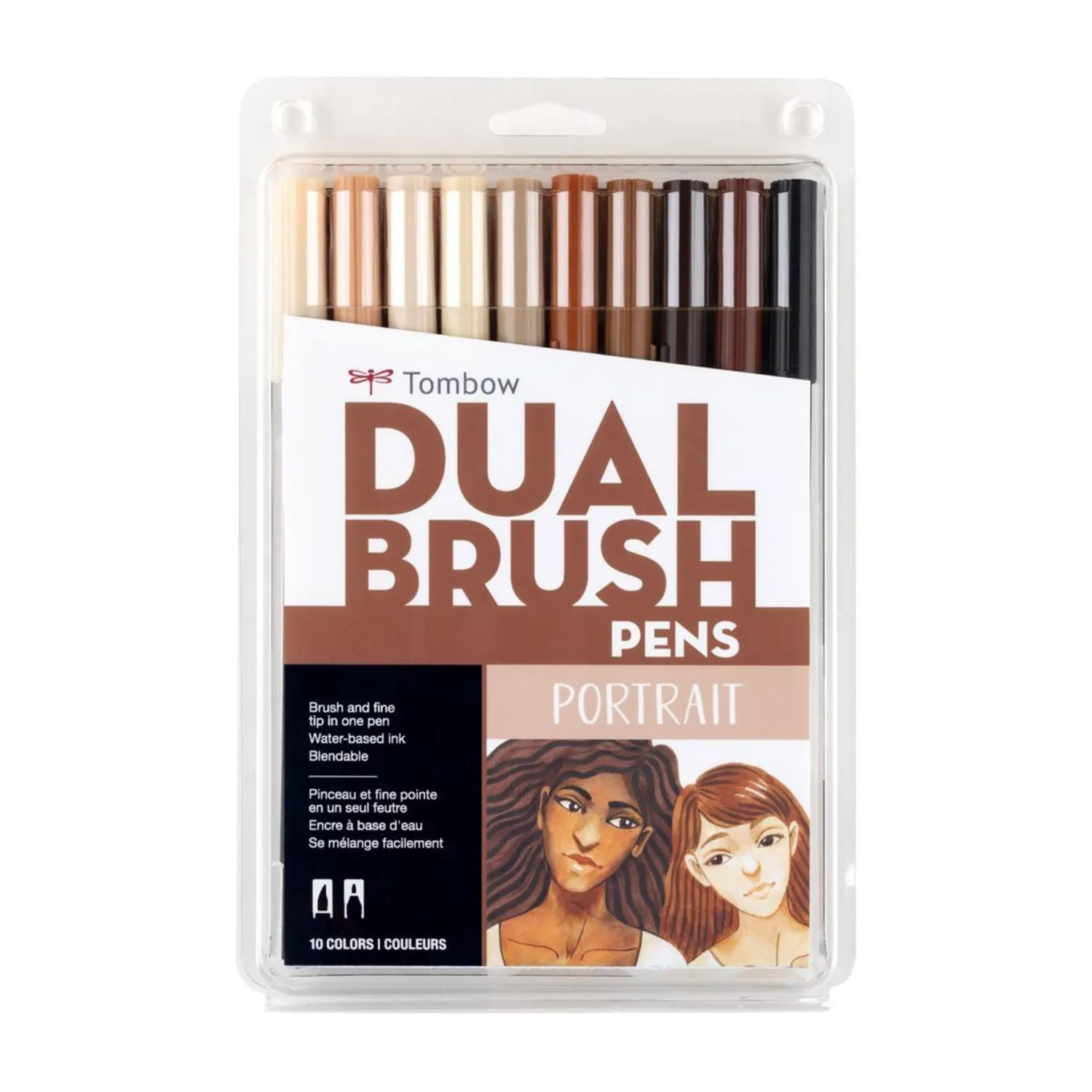 Tombow Dual Brush Marker Set 10 Pack - Portrait*