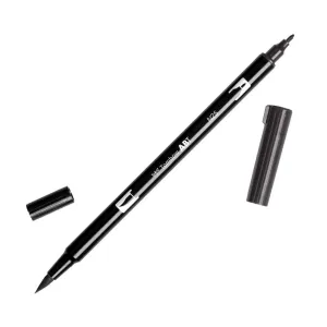 Tombow - Dual Brush Pen - N25 Lamp Black