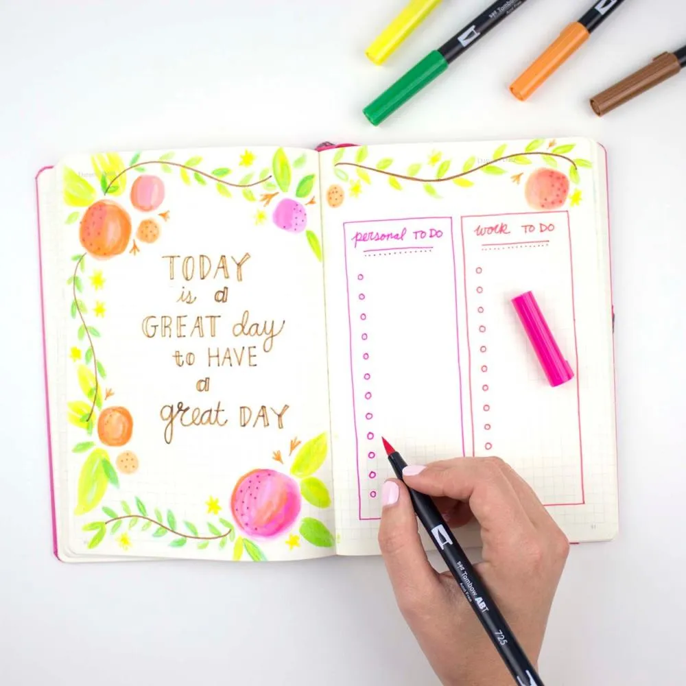 Tombow Dual Brush Pen Set 10pk Citrus