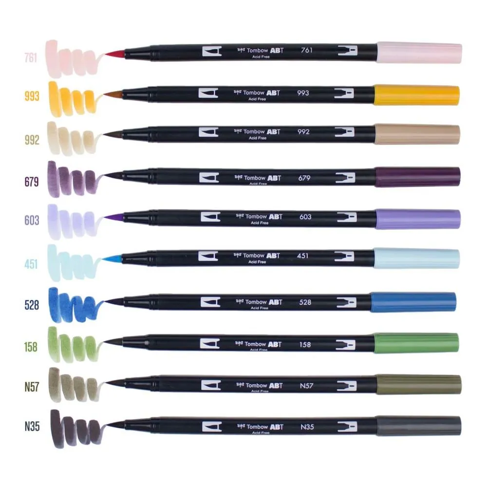 Tombow Dual Brush Pen Set 10pk Desert Flora