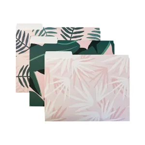 Tropical in Pink File Folders, Set of 3