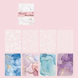 Vintage Mottled Flowers Shading Scrapbook Paper Pad (8 Sheets) (PW-WG7275F-02)