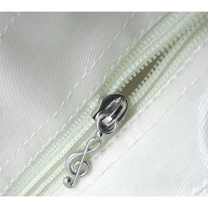 Waterproof Beige Tote Bag with Treble Clef