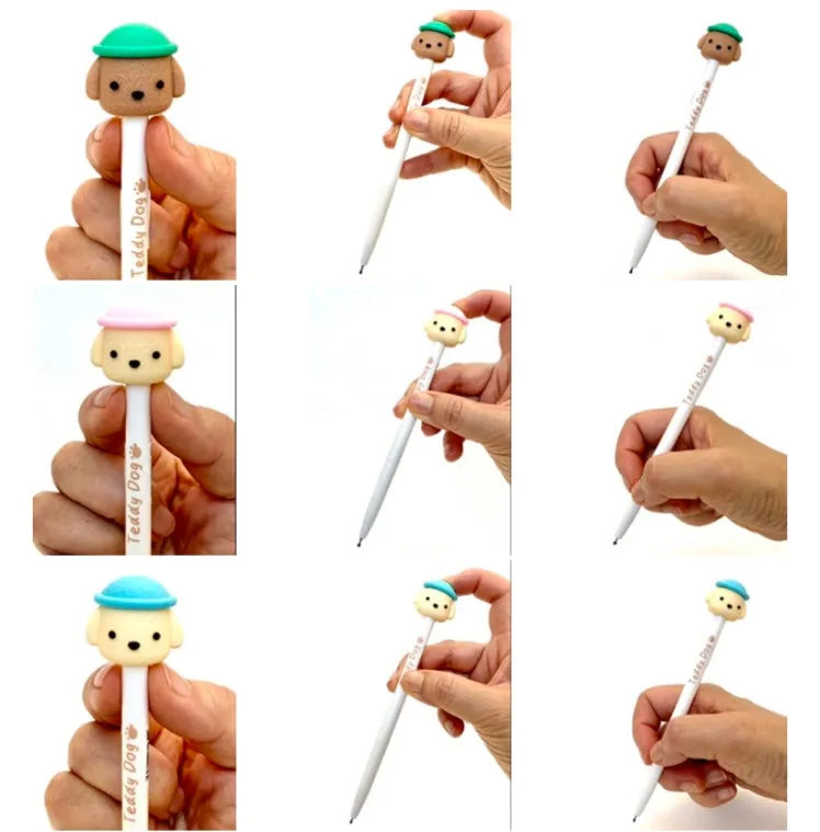 X 22398 TEDDY DOG RETRACTABLE GEL PEN-DISCONTINUED