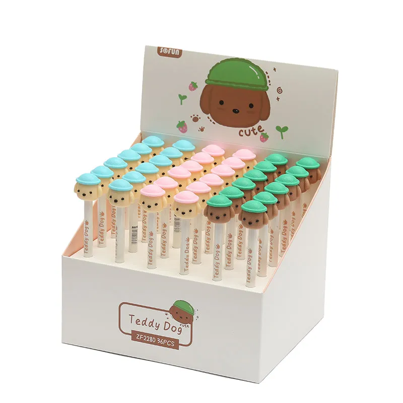 X 22398 TEDDY DOG RETRACTABLE GEL PEN-DISCONTINUED