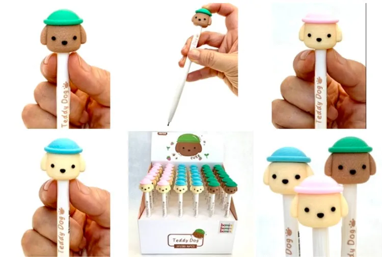 X 22398 TEDDY DOG RETRACTABLE GEL PEN-DISCONTINUED