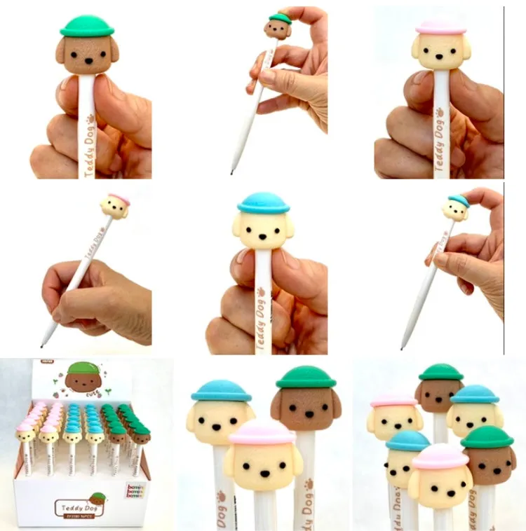 X 22398 TEDDY DOG RETRACTABLE GEL PEN-DISCONTINUED