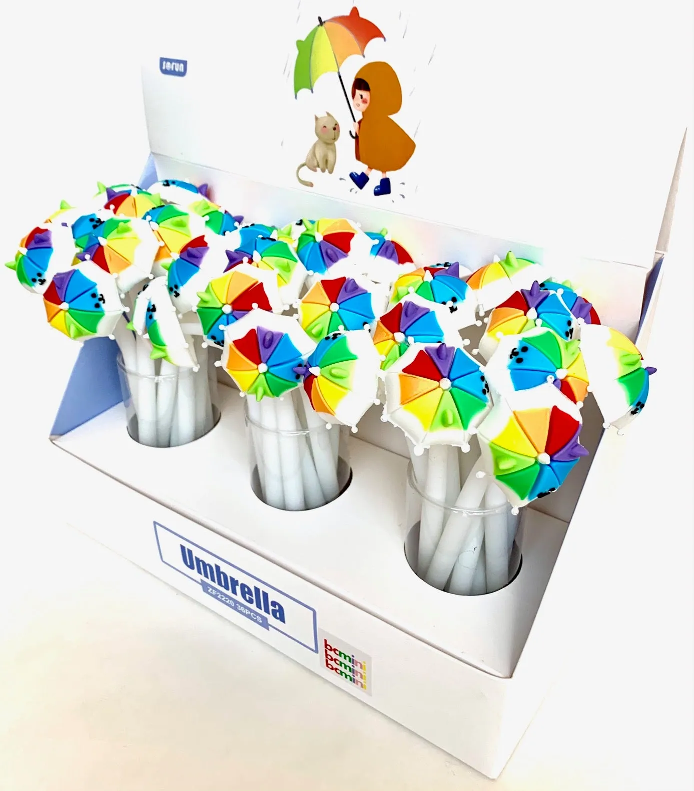 X 22404 RAINBOW UMBRELLA PUPPY WIGGLE GEL PEN-DISCONTINUED
