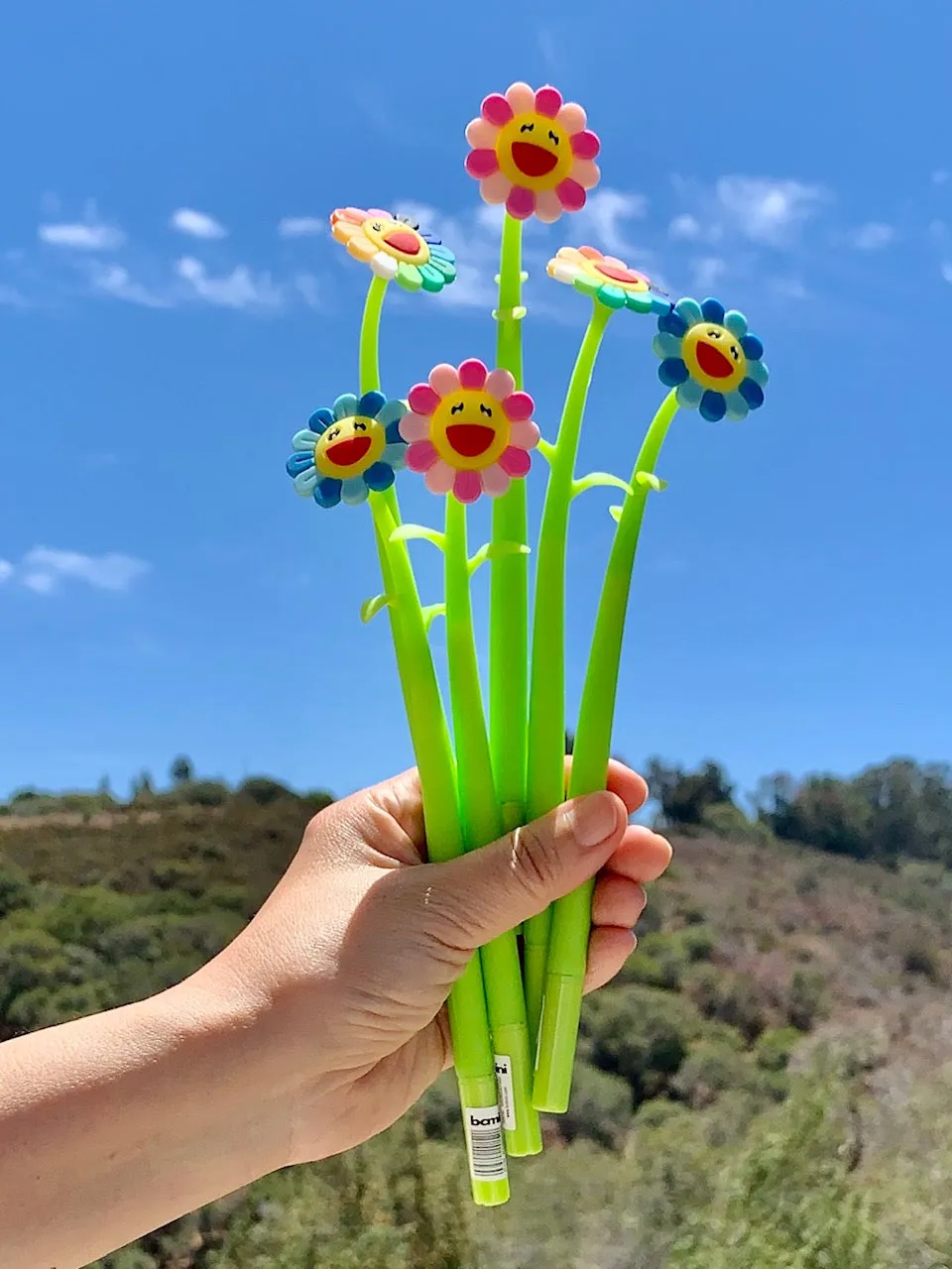 X 22417 SUNSHINE RAINBOW FLOWER GEL PEN-DISCONTINUED
