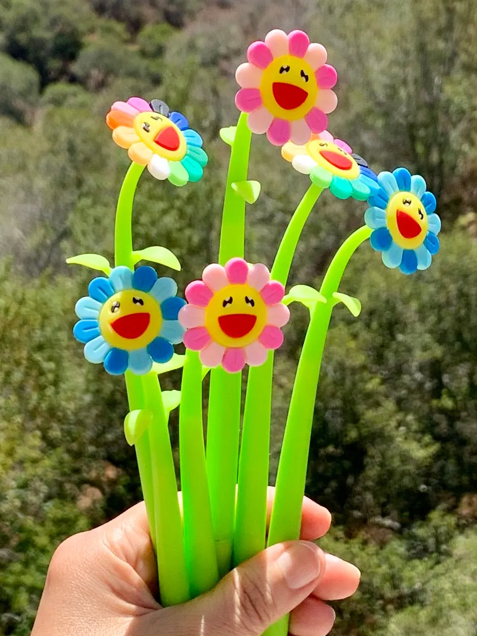 X 22417 SUNSHINE RAINBOW FLOWER GEL PEN-DISCONTINUED