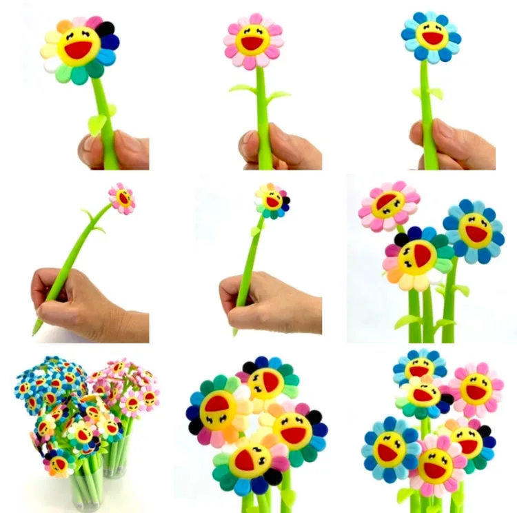 X 22417 SUNSHINE RAINBOW FLOWER GEL PEN-DISCONTINUED